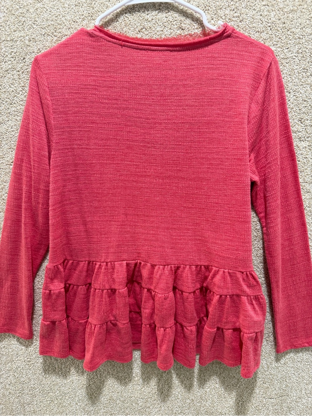Anthropologie deletta baby doll top long sleeve marled ruffles feminine boho S - Picture 2 of 11